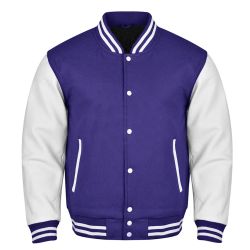 Varsity Jacket Navy Blue White